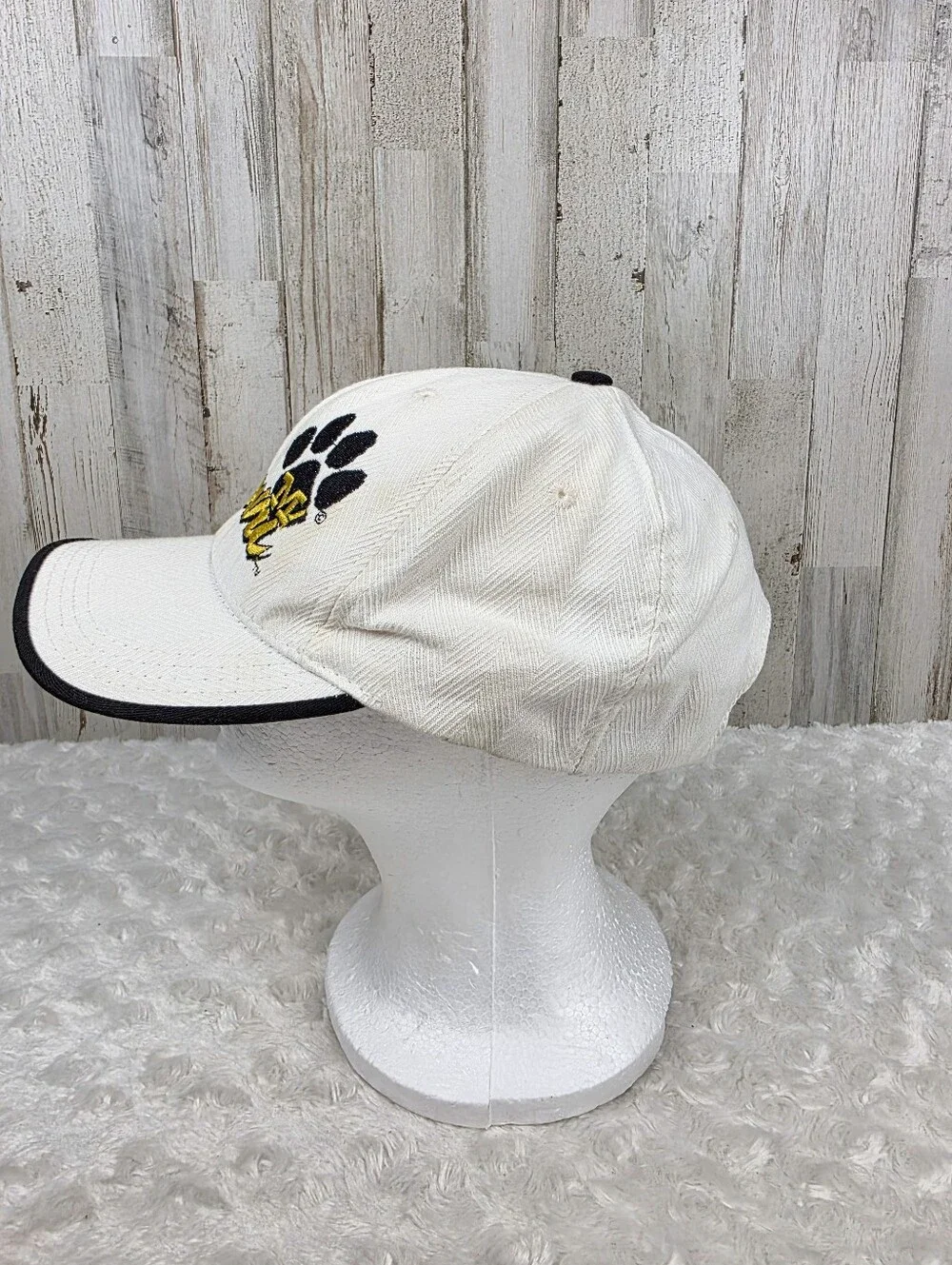 University Of Missouri Paw Logo Baseball Cap - White & Black OSFA